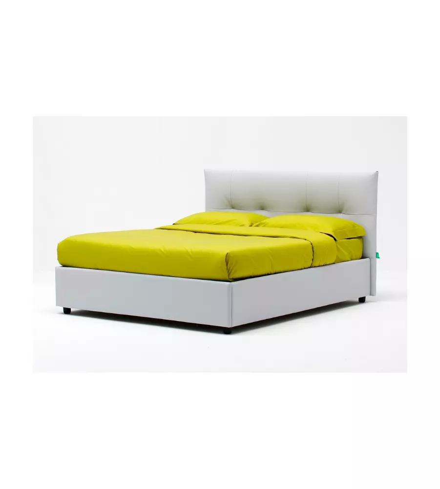 LETTO MATRIMONIALE CONTENITORE "EASY" PERLA 160X190 CM
